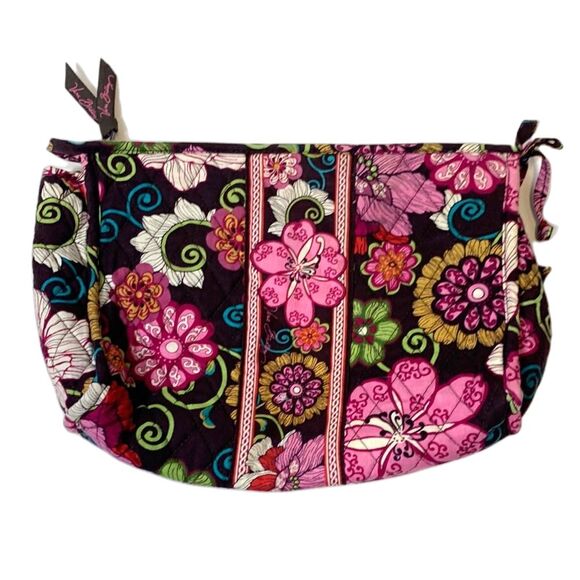 Vera Bradley Floral Multicolored Floral Zip Top Makeup Cosmetic Bag - Picture 1 of 8